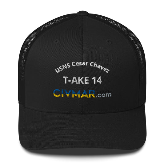 USNS Cesar Chavez T-AKE 14 Trucker Hat