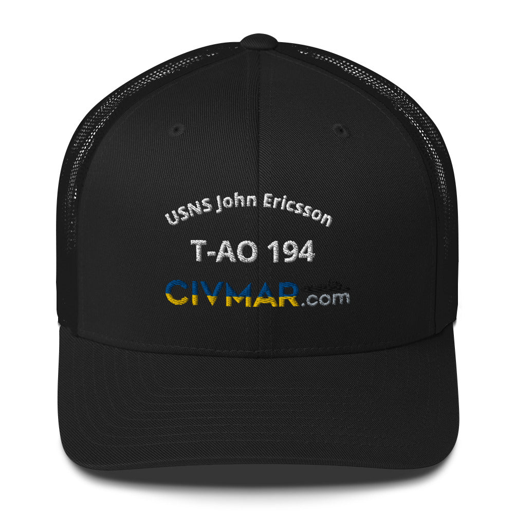 USNS John Ericsson T-AO 194 Trucker Hat