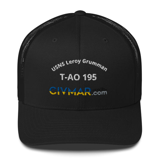 USNS Leroy Grumman T-AO 195 Trucker Hat