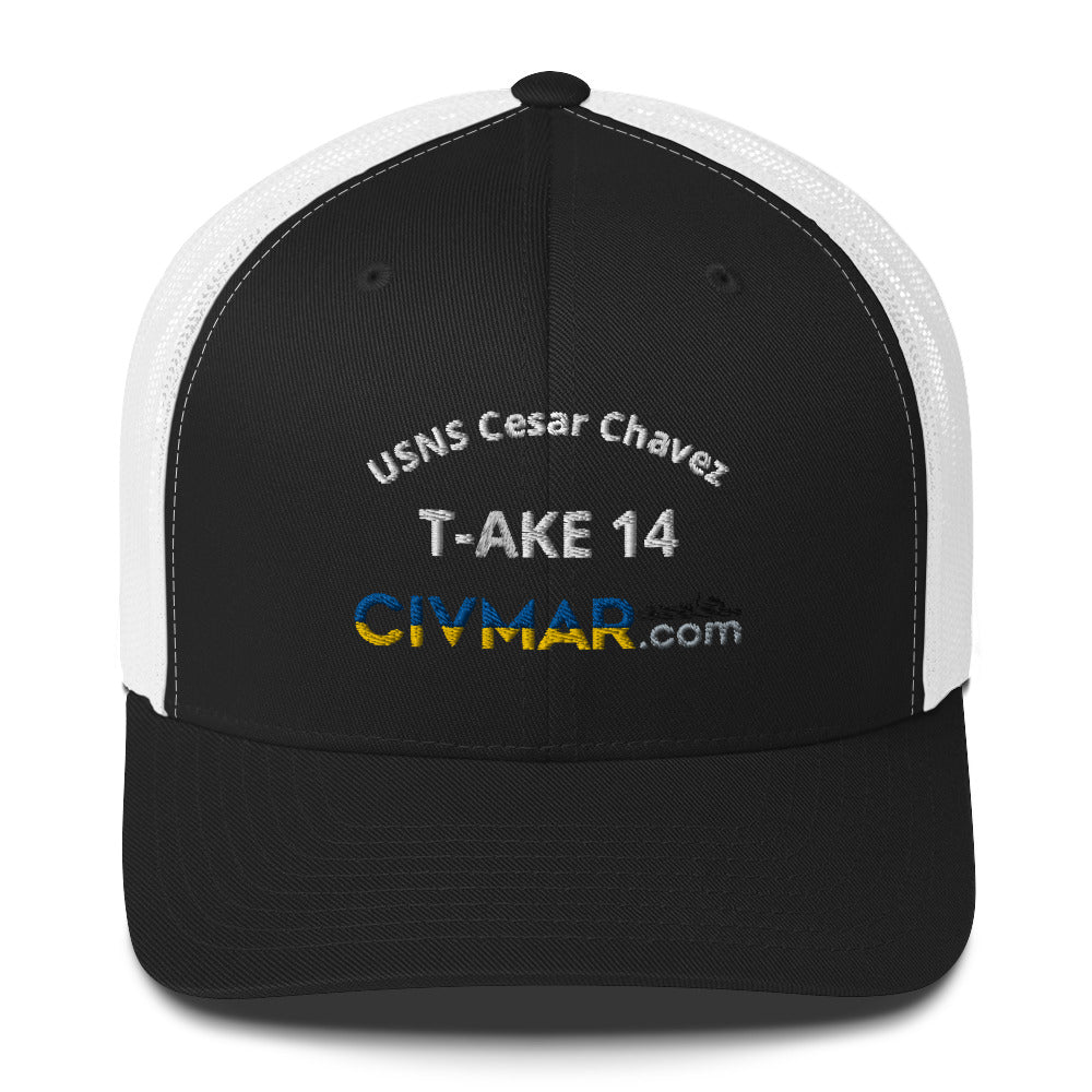 USNS Cesar Chavez T-AKE 14 Trucker Hat