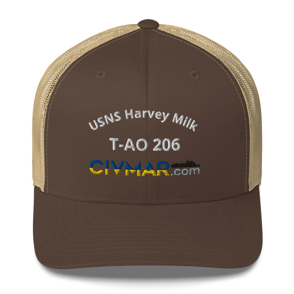 USNS Harvey Milk T-AO 206 Trucker Hat