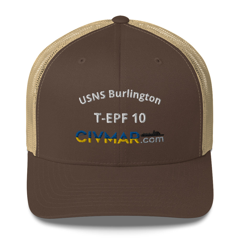 USNS Burlington T-EPF 10 Trucker Hat