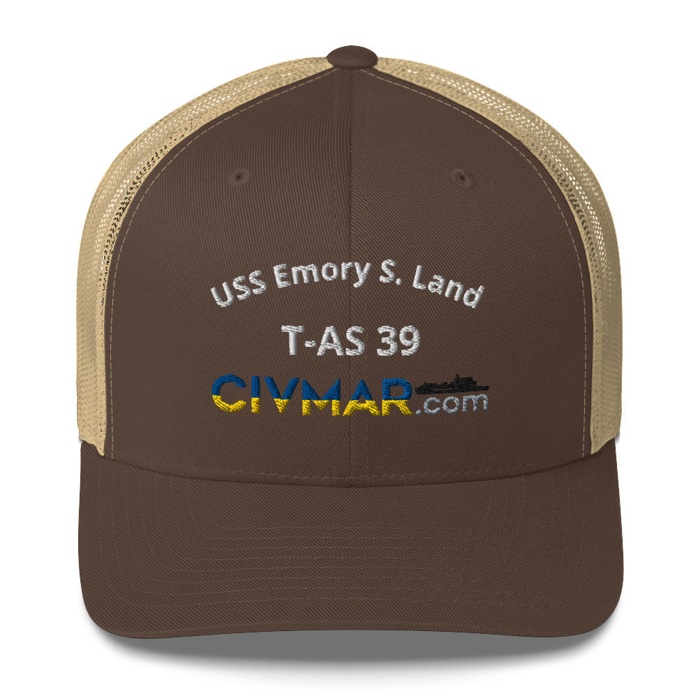 USS Emory S. Land T-AS 39 Trucker Hat