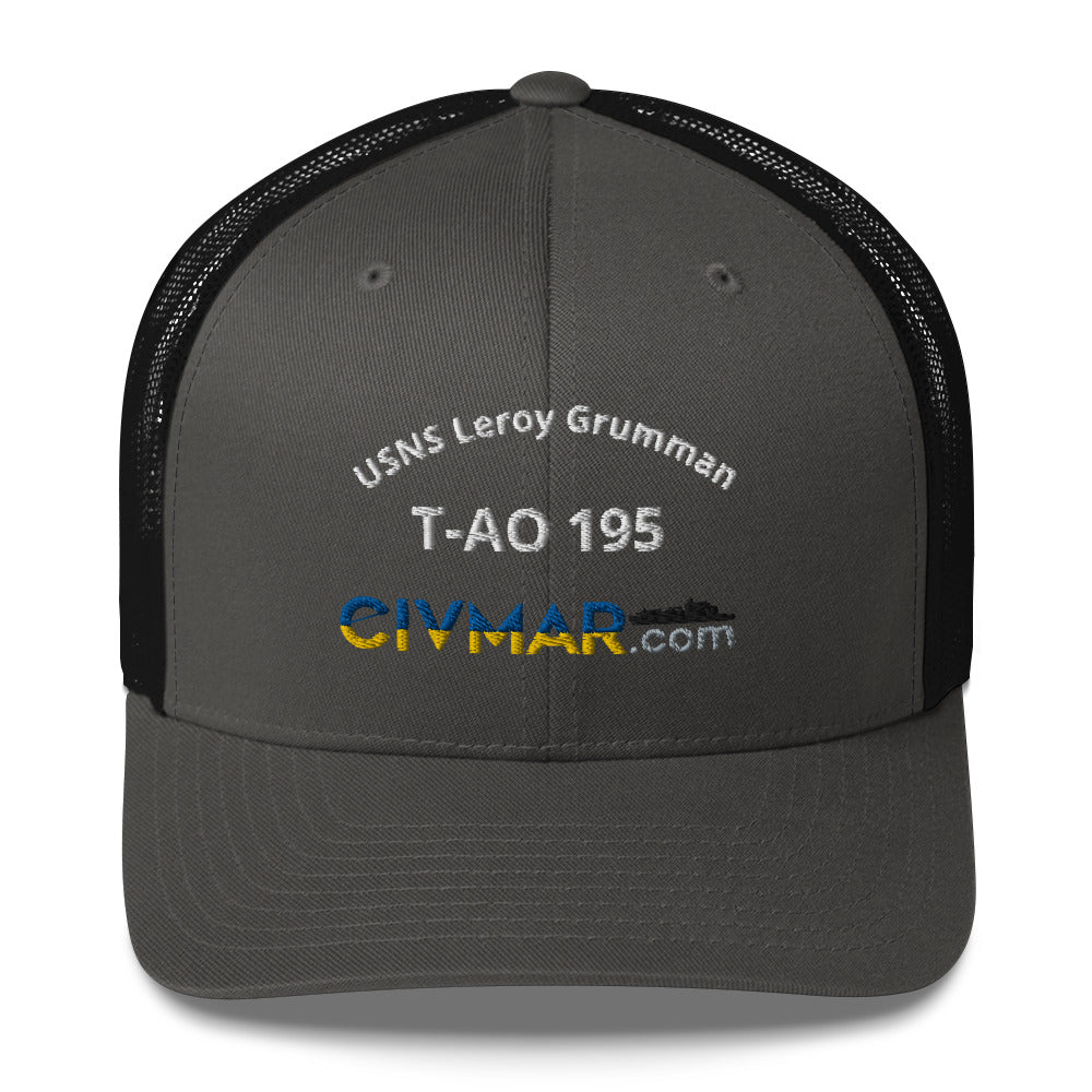 USNS Leroy Grumman T-AO 195 Trucker Hat