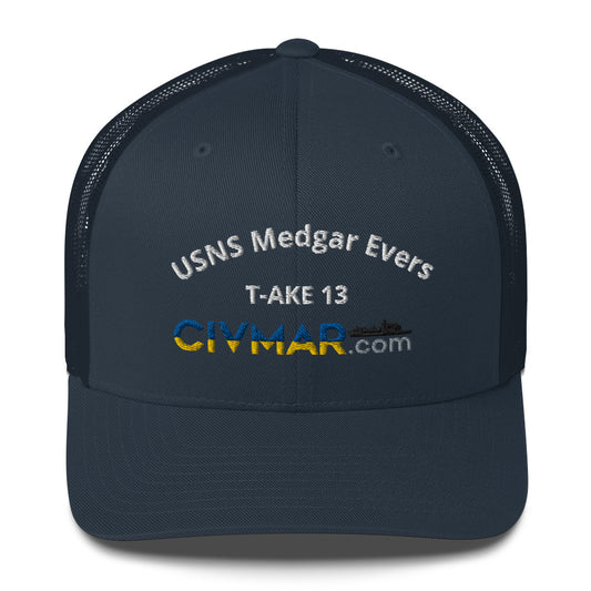 USNS Medgar Evers T-AKE 13 Trucker Hat