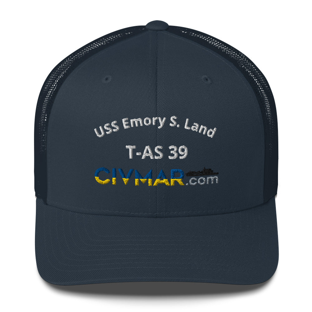 USS Emory S. Land T-AS 39 Trucker Hat