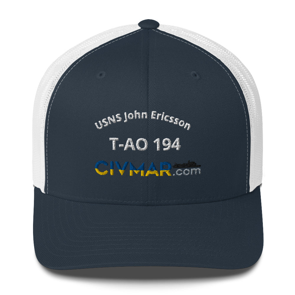 USNS John Ericsson T-AO 194 Trucker Hat