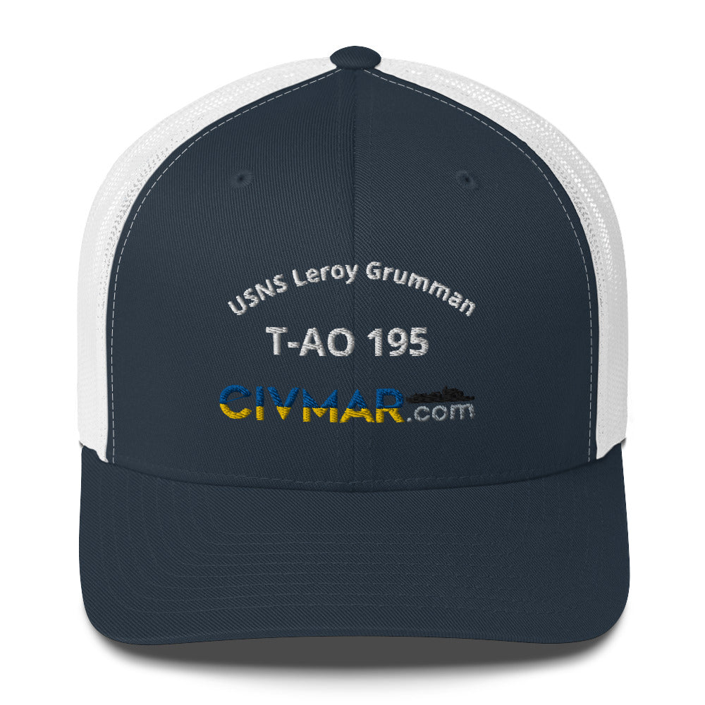 USNS Leroy Grumman T-AO 195 Trucker Hat