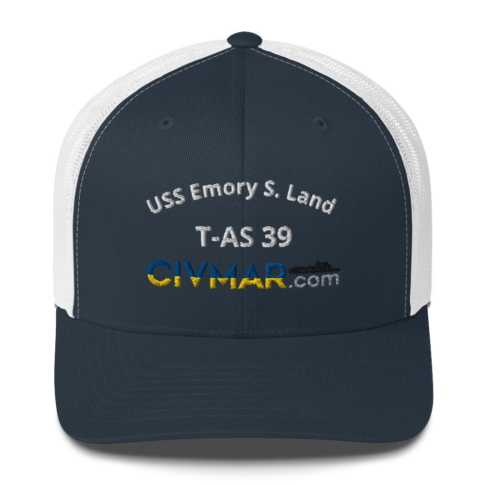 USS Emory S. Land T-AS 39 Trucker Hat