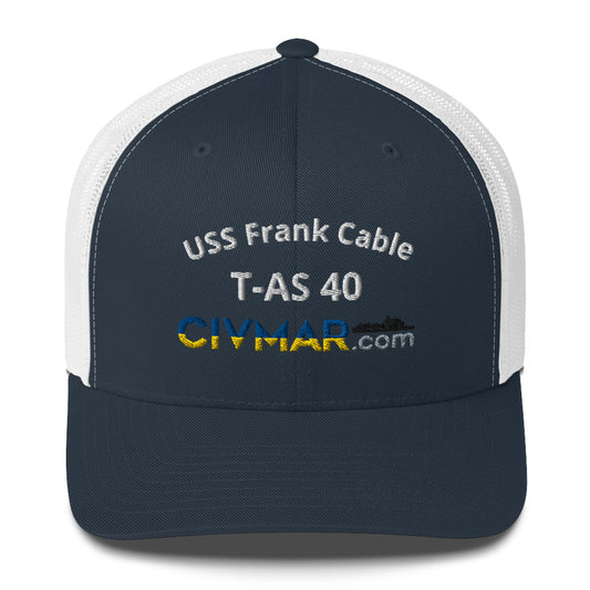 USS Frank Cable T-AS 40 Trucker Hat