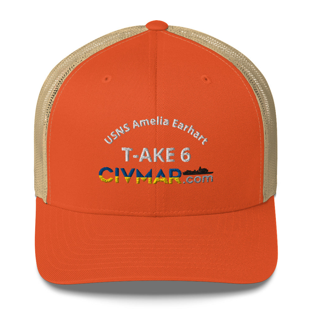 USNS Amelia Earhart T-AKE 6 Trucker Hat