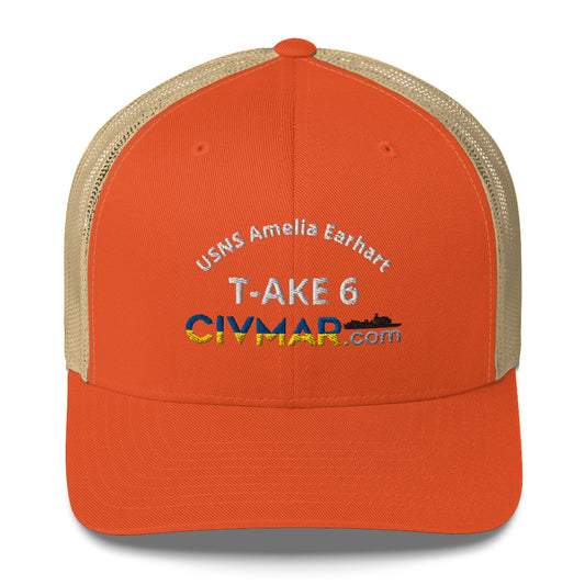 USNS Amelia Earhart T-AKE 6 Trucker Hat