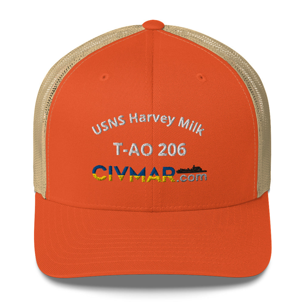 USNS Harvey Milk T-AO 206 Trucker Hat